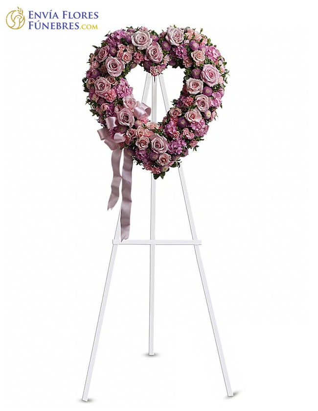 Corazón Fúnebre de Rosas para Homenajes